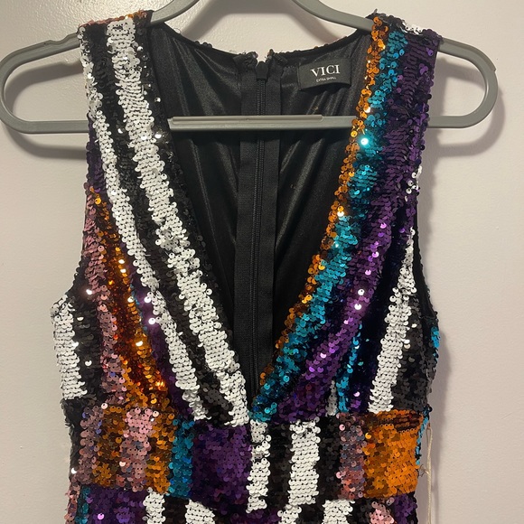 Vici Collection Sequin Jumpsuit - Picture 2 of 6